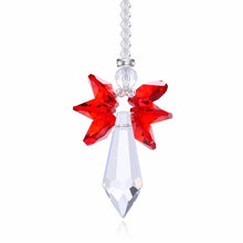 Load image into Gallery viewer, H&amp;D Crystal Guardian Angel Suncatcher Car Charm for Rear View Mirror Home Garden Hanging Decoration Gift (Chakra)